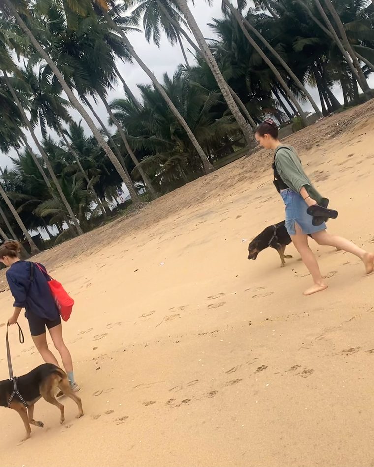 Die Küstenlinie nahe Cape Coast und Elmina