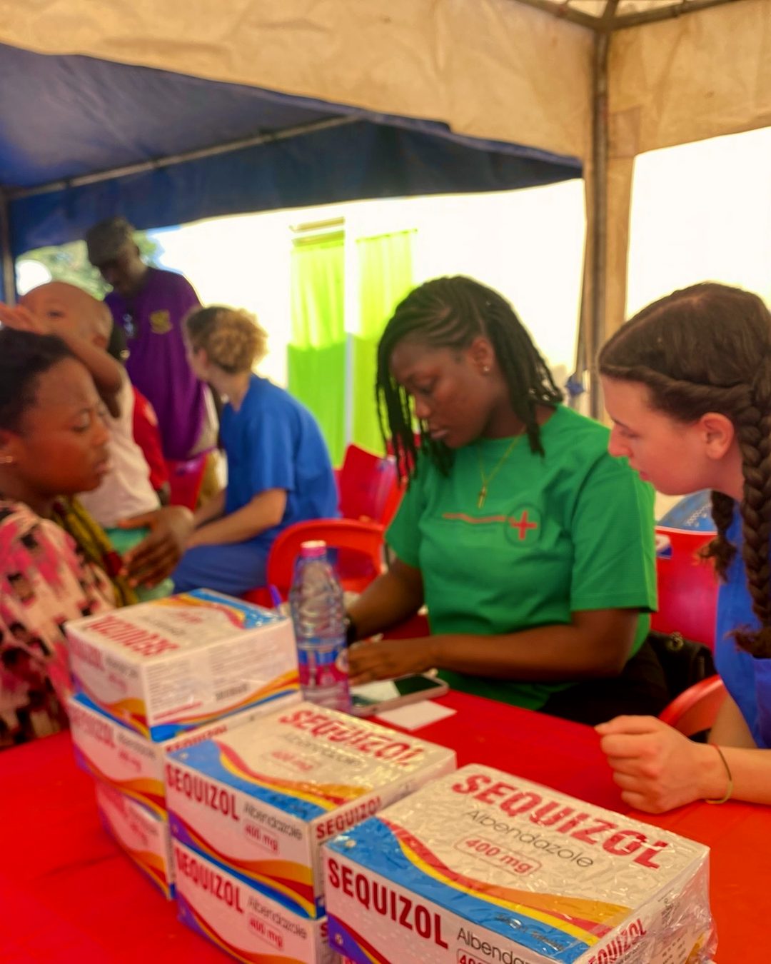 The MedXchange Africa team bringing free health screening to villagers near Cape Coast