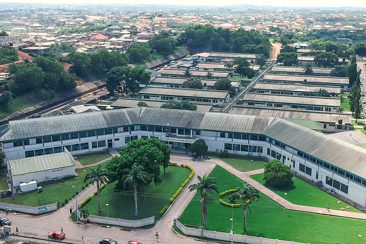 Cape Coast Teaching Hospital from above